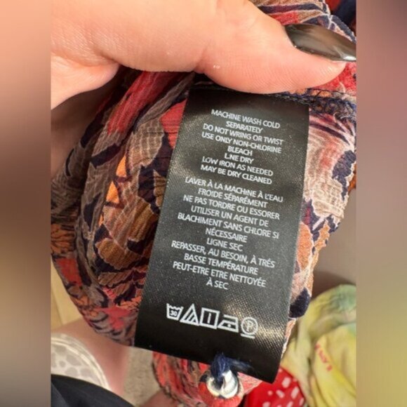 Anthropologie The Marais Printed Chiffon Maxi Dress- Red Motif Floral - Picture 11 of 16